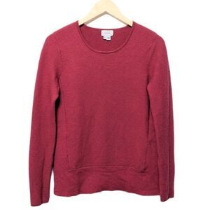JIGSAW Pink Wool Ribbed Crewneck Sweater XS